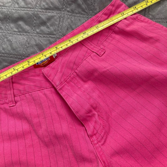 Y2K Pink Grey Pinstripe Dickies Capris Jrs 5 - Picture 14 of 15